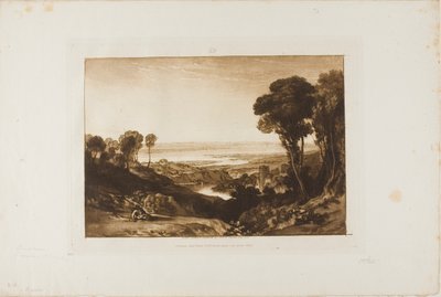 Unión de Severn y Wye, lámina 28 de Liber Studiorum de Joseph Mallord William Turner