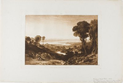 Unión del Severn y Wye, lámina 28 de Liber Studiorum de Joseph Mallord William Turner