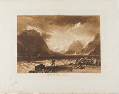 Lago de Thun, lámina 15 de Liber Studiorum de Joseph Mallord William Turner