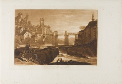 Lauffenbourgh en el Rin, lámina 31 de Liber Studiorum de Joseph Mallord William Turner