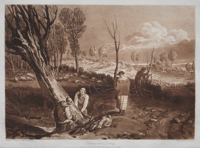 Liber Studiorum: Setos y zanjas de Joseph Mallord William Turner