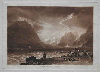 Liber Studiorum: Lago de Thun, Suiza de Joseph Mallord William Turner