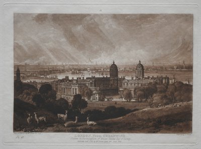 Liber Studiorum: Londres desde Greenwich de Joseph Mallord William Turner