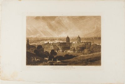 Londres desde Greenwich, lámina 26 de Liber Studiorum de Joseph Mallord William Turner