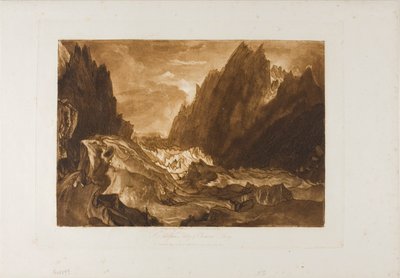 Mer de Glace, lámina 50 de Liber Studiorum de Joseph Mallord William Turner