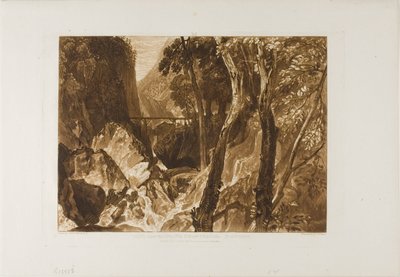 Molino cerca de la Gran Cartuja, lámina 54 de Liber Studiorum de Joseph Mallord William Turner