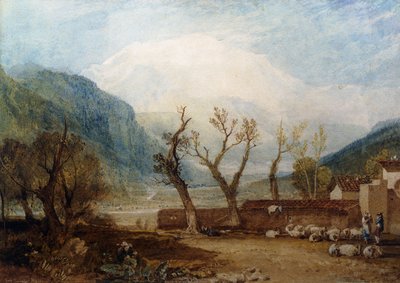 Mont Blanc, desde el Puente de St. Martin, Sallanches de Joseph Mallord William Turner