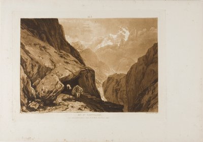 Monte Saint Gothard, placa 9 de Liber Studiorum de Joseph Mallord William Turner