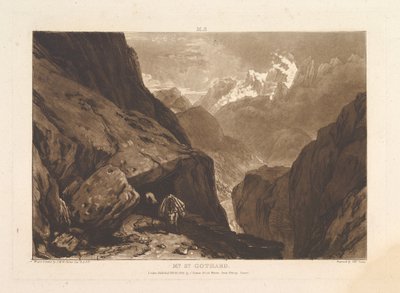 Monte St. Gothard, parte II, placa 9 de Joseph Mallord William Turner
