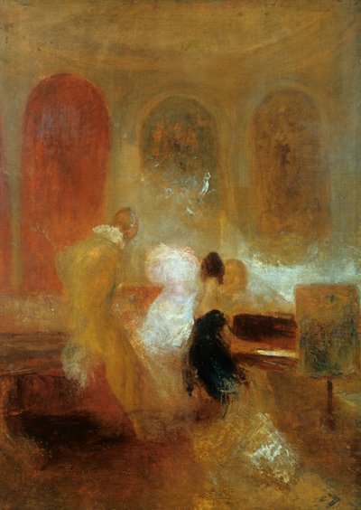 Fiesta musical, Castillo de East Cowes, c1835 de Joseph Mallord William Turner