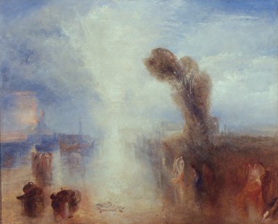 Chicas Pescadoras Napolitanas Sorprendidas Bañándose a la Luz de la Luna, c.1840 de Joseph Mallord William Turner