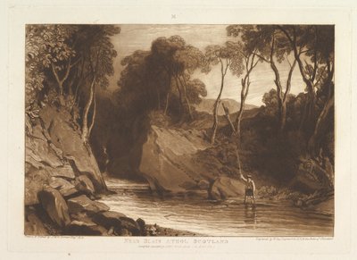 Cerca de Blair Athol, Escocia Liber Studiorum, parte VI, placa 30 de Joseph Mallord William Turner