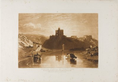 Castillo de Norham, placa 57 de Liber Studiorum de Joseph Mallord William Turner