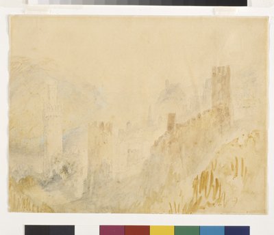 Oberwesel On The Rhine (acuarela sobre lápiz sobre papel blanco) de Joseph Mallord William Turner