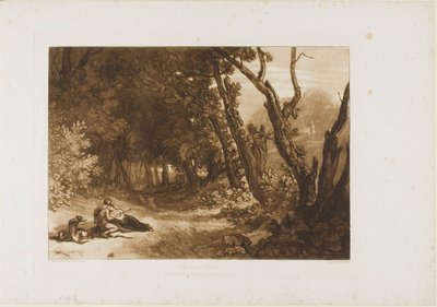 Procris y Céfalo, placa 41 de Liber Studiorum de Joseph Mallord William Turner