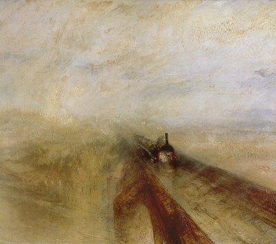 Lluvia, vapor y velocidad, El Gran Ferrocarril del Oeste, pintado antes de 1844 de Joseph Mallord William Turner