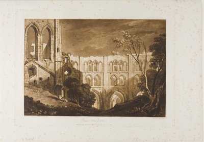 Abadía de Rivaux, lámina 51 de Liber Studiorum de Joseph Mallord William Turner