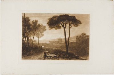 Escena en la Campagna, lámina 38 de Liber Studiorum de Joseph Mallord William Turner