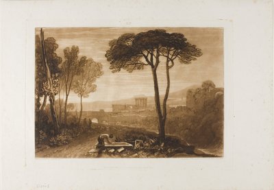 Escena en la Compagna, lámina 38 de Liber Studiorum de Joseph Mallord William Turner