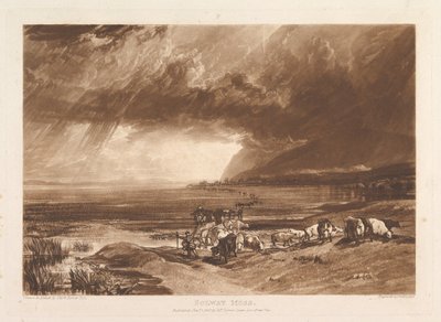 Solway Moss, Liber Studiorum, parte XI, placa 52, 1 de enero de 1816 de Joseph Mallord William Turner