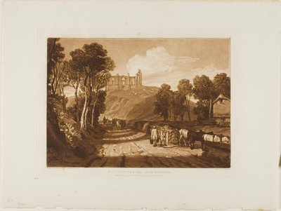 Colina de Santa Catalina cerca de Guilford, lámina 33 del Liber Studiorum de Joseph Mallord William Turner