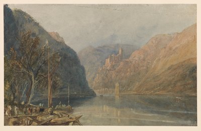 St Goarshausen y Castillo de Katz, 1817 de Joseph Mallord William Turner