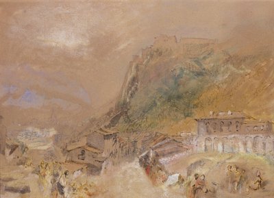 La Bastilla en Grenoble, desde el pueblo de La Tronche, c.1836 (acuarela sobre papel) de Joseph Mallord William Turner
