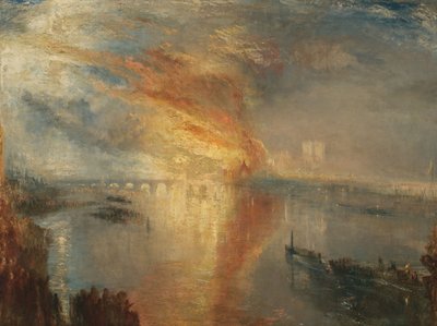 El incendio de las Casas de los Lores y los Comunes, 16 de octubre de 1834, 1835 de Joseph Mallord William Turner