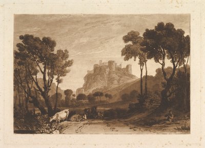 El castillo sobre los prados Liber Studiorum, parte II, placa 8, 1808 de Joseph Mallord William Turner