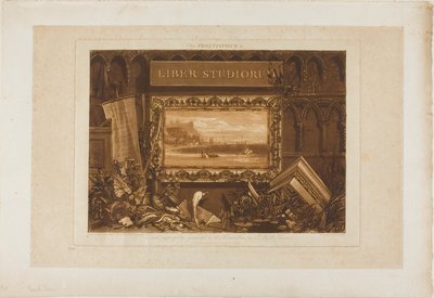 El Frontispicio de Liber Studiorum de Joseph Mallord William Turner