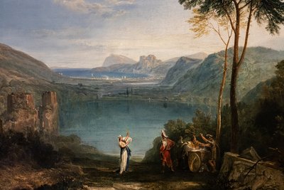 El lago del Averno, Eneas, la Sibila de Cumas, detalle de Joseph Mallord William Turner
