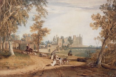 El Frente Noroeste, Cassiobury, con Perros y Cazadores de Joseph Mallord William Turner
