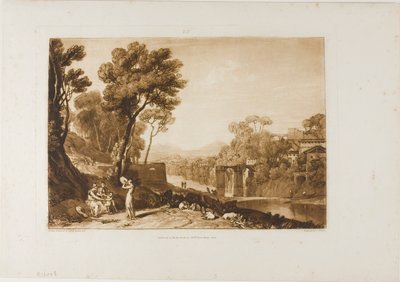 La mujer y el tamborín, lámina 3 de Liber Studiorum de Joseph Mallord William Turner