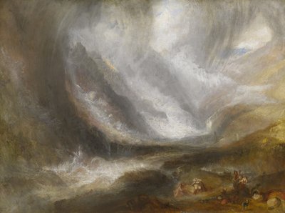 Valle de Aosta: tormenta de nieve, avalancha y tormenta, 1836-37 de Joseph Mallord William Turner