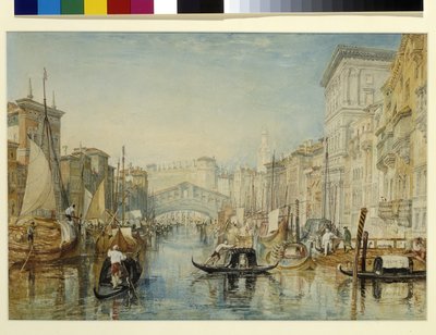 Venecia, El Rialto (acuarela sobre lápiz sobre papel blanco) de Joseph Mallord William Turner