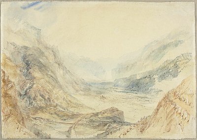 Vista en el paso de San Gotardo, Suiza de Joseph Mallord William Turner