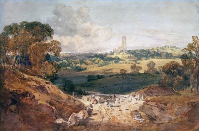 Vista de Fonthill desde una cantera de piedra, c.1799 de Joseph Mallord William Turner