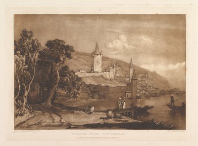 Ville de Thun, Suiza Liber Studiorum, parte XII, placa 59 de Joseph Mallord William Turner