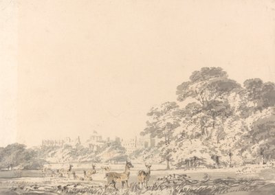 Castillo y parque de Windsor con ciervos de Joseph Mallord William Turner