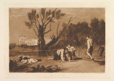 Jóvenes pescadores, Liber Studiorum, parte VII, 1 de junio de 1811 de Joseph Mallord William Turner