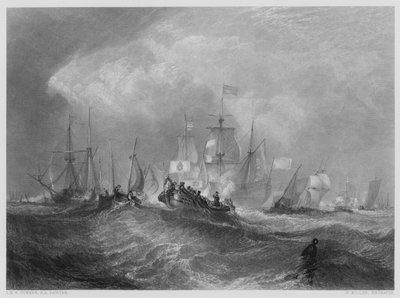 El príncipe de Orange desembarcando en Torbay, del cuadro en la Galería Vernon de after Joseph Mallord William Turner