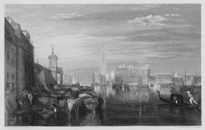 Venecia, El Gran Canal, desde la pintura en la Galería Vernon de after Joseph Mallord William Turner