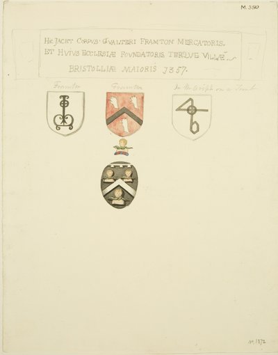 Escudos de Armas en la tumba de Framton 1357 de Joseph Manning