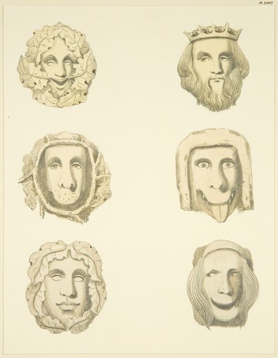 Piedras de bóveda (jefes) en el techo de Redcliffe Church de Joseph Manning