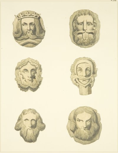 Piedras de bóveda (jefes) en el techo de la Iglesia de Redcliffe de Joseph Manning