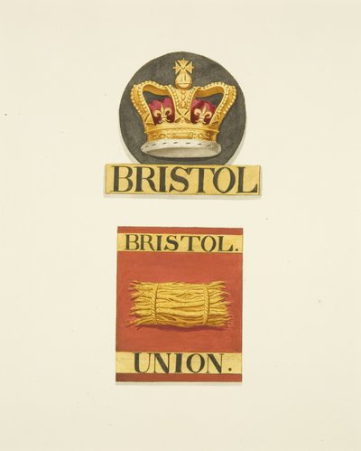 Insignias de casas o marcas de fuego de la Corona de Bristol y las Oficinas de Unión de Fuego de Bristol de Joseph Manning