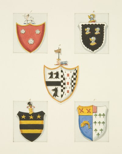 Escudos de armas monumentales en la Iglesia de St Stephen de Joseph Manning