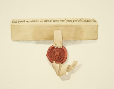 Sello adjunto al fondo de una escritura, c.1825 de Joseph Manning