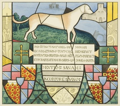 Vidriera en San Marcos - un dispositivo heráldico de Joseph Manning