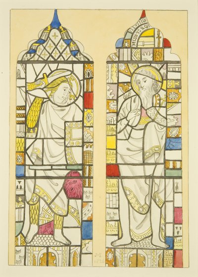 Vidriera en la ventana norte, transepto norte de St Mary Redcliffe de Joseph Manning